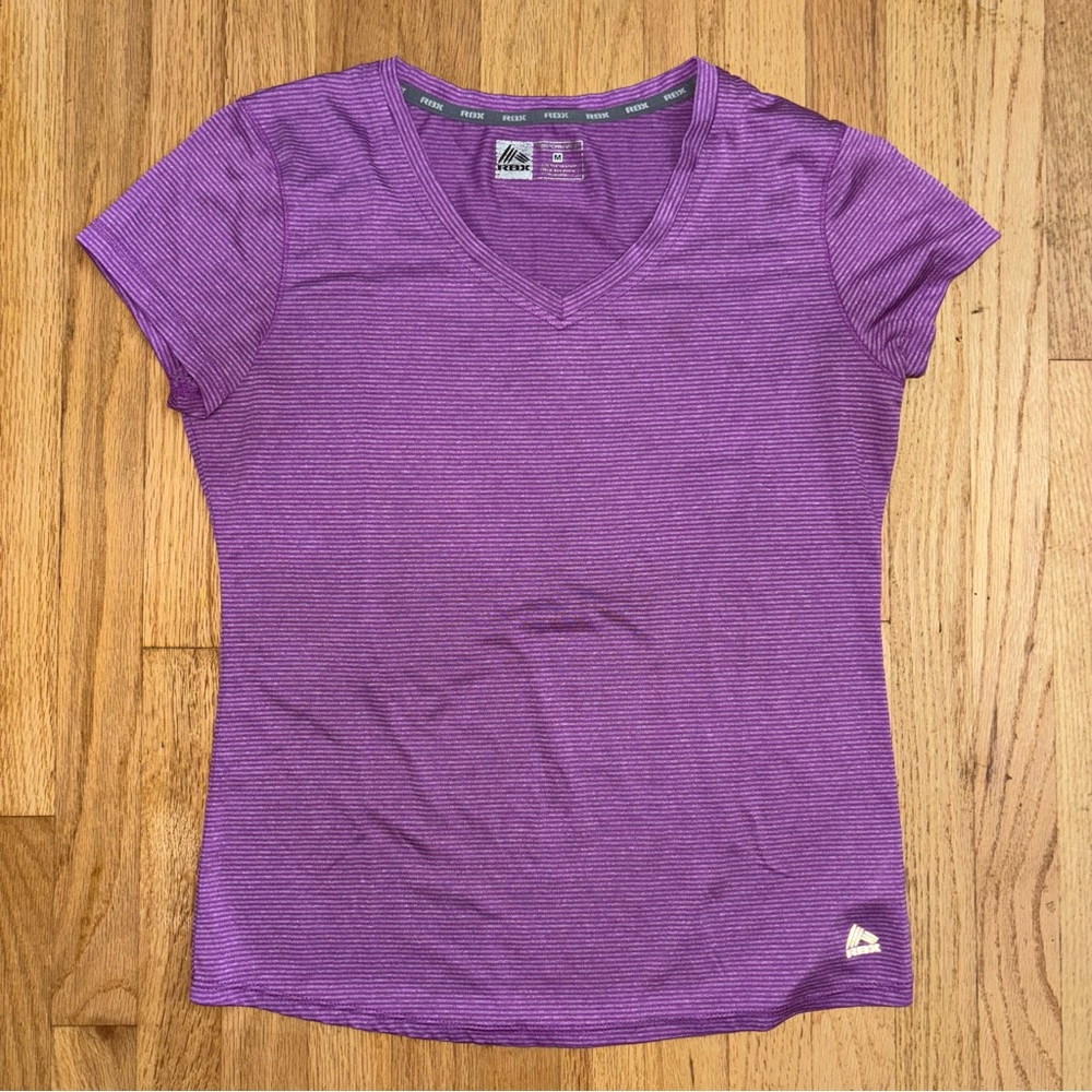 Purple Women's activewear V-Neck Top